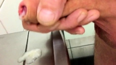 Cumshot Compilation Public Restroom 2018