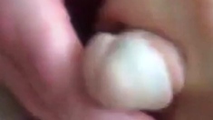 My buddy covers my cock with his cum !