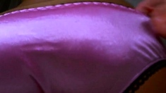 Pink Satin Panties In Your Face