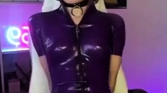 Young latex slut