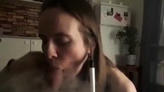 Huge dick hot smoky sloppy hookah blowjob from sexy babe