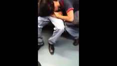 Cock sucking in public transport