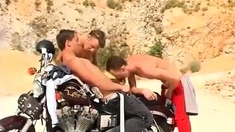 Kinky bikers gay group sex outdoors