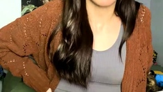 Cute brunette amateur babe sosha masturbating