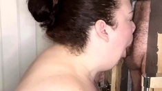 Glory Hole Blowjobs and Brunettes