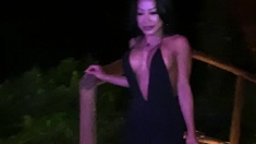 Asian teen outdoor fuck