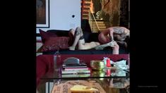 Amateur brunette in stockings luscious pussy fuck