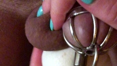Blonde amateur MILF pov toys fingering shaved cunt
