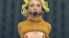 Small titted blonde