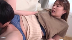 Mexicana blowjob with her big boobs