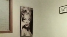 Skinny brunette amateurs dp solo