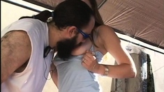 Older Babe Teaches Brunette How To Lick