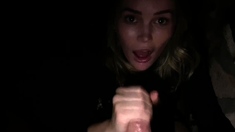 Sexy Teen Brunette Chick Handjobs POV