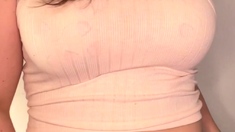 Amateur big ass brunette teen with
