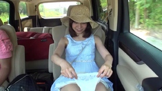 Brunette Hottie Toying Peachy Snatch In Close Up Outdoor