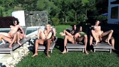 Natasha Teen and her top colombian girls assfucked in hot