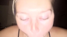 Slutty amateur blonde customer fucked by drivers big cock