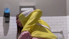 PussyRanger Public Bathroom Dildo Play