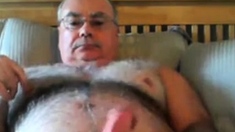 Grandpa Strokes His Big Daddy Dick