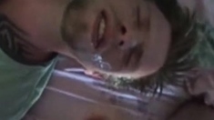 Virgin Twink Takes On Two Big Cocks For The First Time