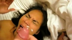 Thai Amateur Covered in Cum