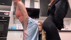 Tight Blonde Lesbians Lick And Finger Each