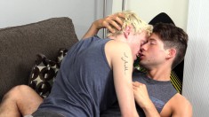 Hot Blond Guy Moans While Getting Deeply Pounded From Behind