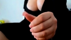 Cute Busty German Handjob