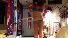 Stripping Naked while Hula Hooping