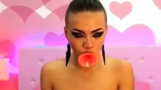 Pink Dildo Deepthroating By A Hot Chick Dtd