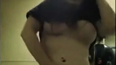 Hottie Rubs Furiously And Cums While Standing