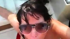Chubby Woman Takes A Load On A Boat