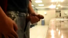 Bigcockflasher - Caught wanking in public restroom