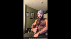 Hairy Lumberjack Shows Off his Cock ( No Cum )