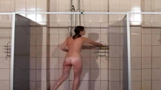 Man With Cam In Girls Shower